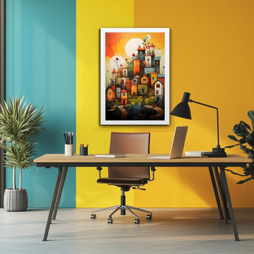 Colorful Architecture Wall Art-1 Pannel (1)