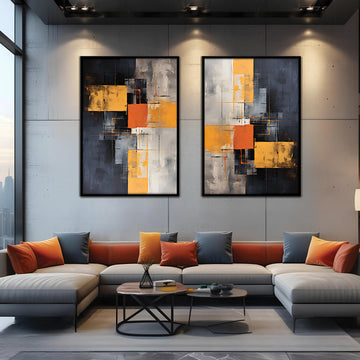 Dissonance Abstract wall art-2 panel