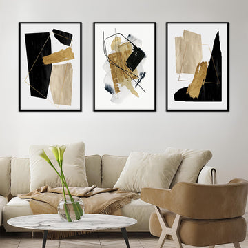 Essence In Lines-3 Panel Wall Art