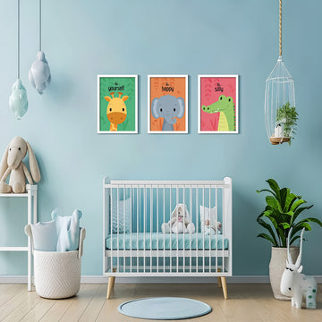 Happy Tails Kids Wall Art-3 Panel