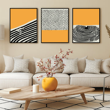 Patterned Pulse 3-Panel Wall Art