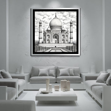 Taj Mahal'A Symphony In White'Wall Art-1 Pannel (1)