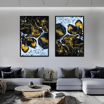Warm Grit-2 Panel Wall Art