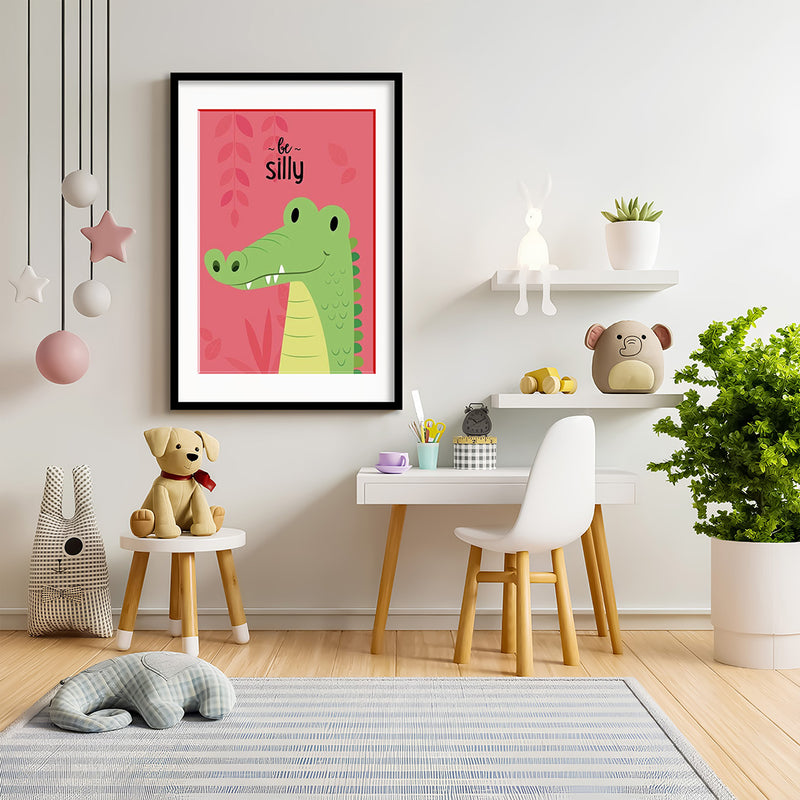 Be Silly Alligator Kids Wall Art-1 Panel (1)