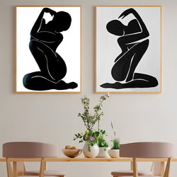 Black Beauty Modern Wall Art-2 Panel (1)