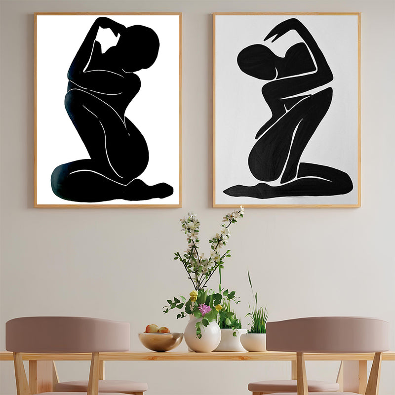 Black Beauty Modern Wall Art-2 Panel (1)