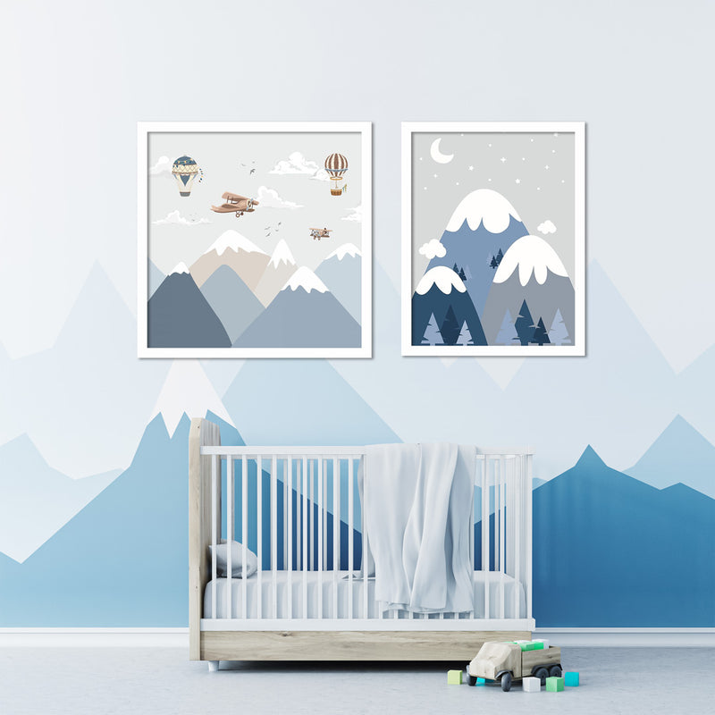 Blue Mountains Nursery Wall Art-2 Panel (1)