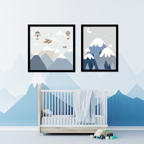 Blue Mountains Nursery Wall Art-2 Panel (1)