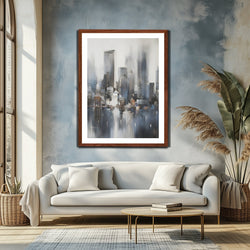 Blue CityScape Wall Art-1 Pannel (1)