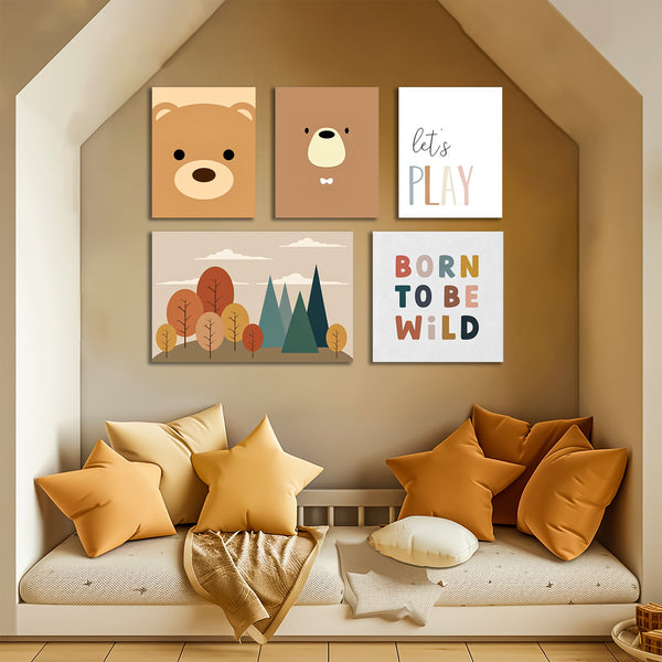 Born To Be Wild Kids Wall Art-5 Panel (1)