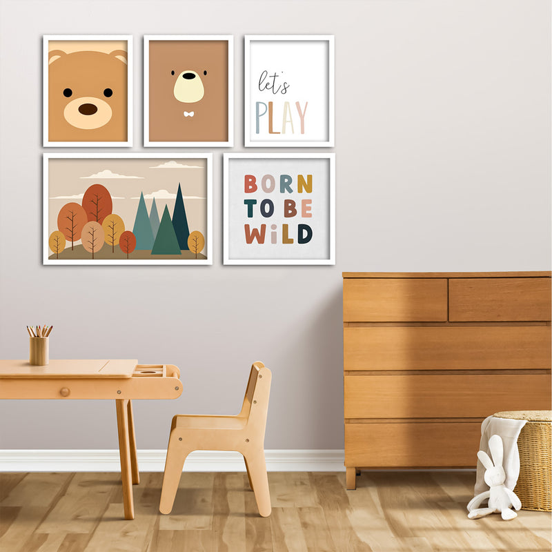 Born To Be Wild Kids Wall Art-5 Panel (1)