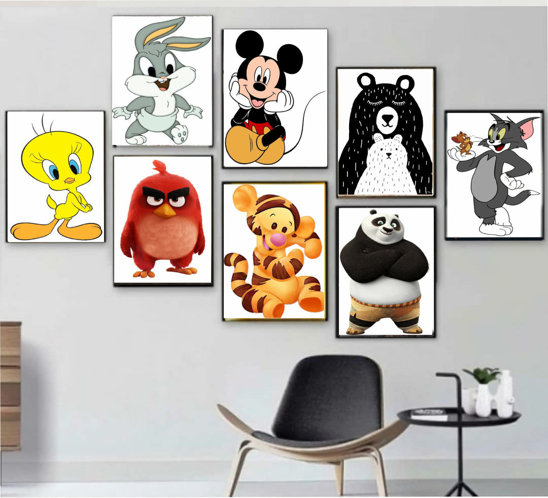 Cartoon Characters Kids Wall Art