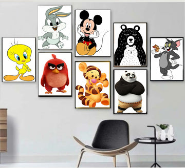 Cartoon Characters Kids Wall Art