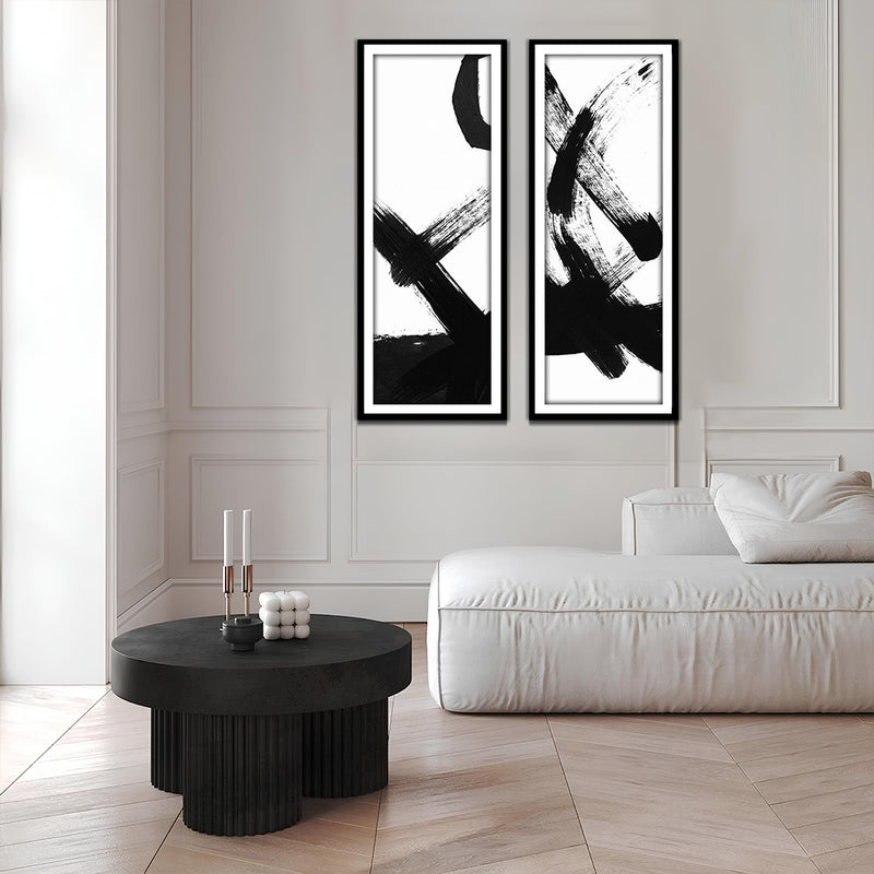 Dark Matter Abstract Wall Art-2 Panel