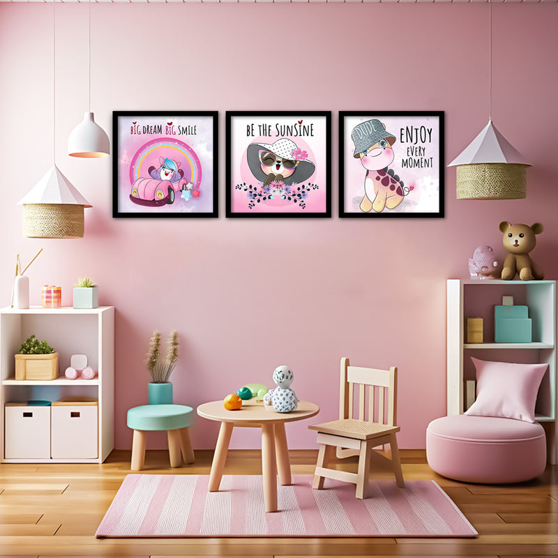 Enjoy Every Moment Kids Wall Art-3 Panel (1)