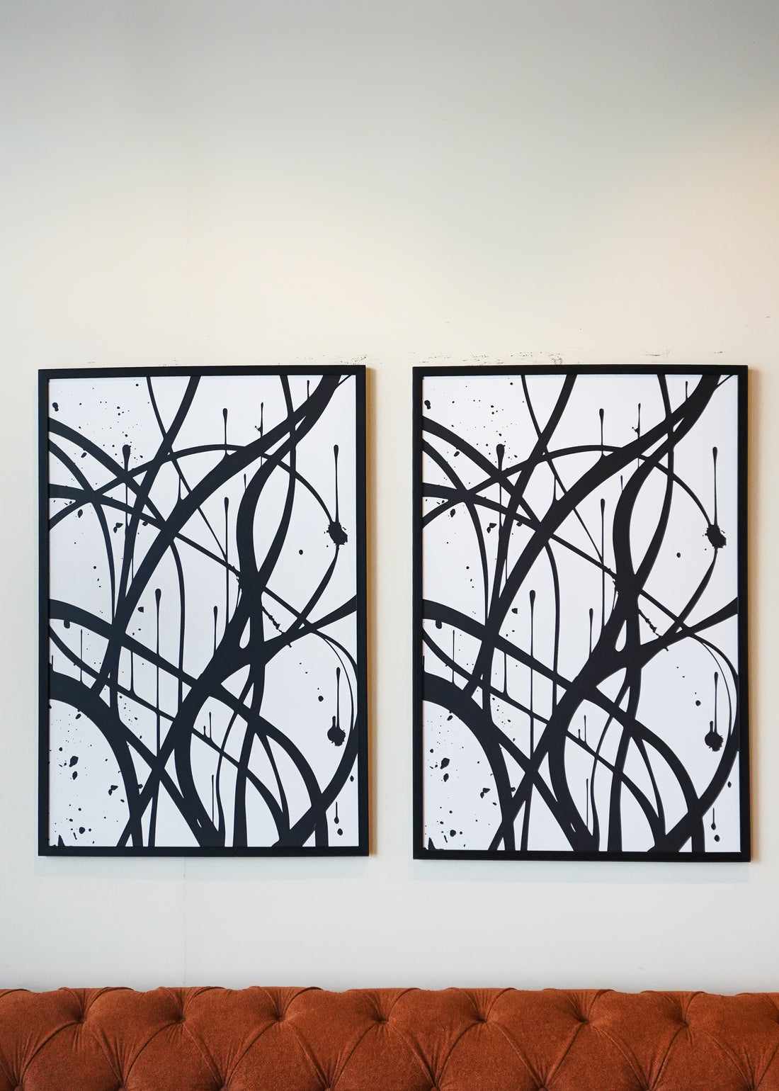 Entrelace-2 Panel Modern Abstract Artwork (1)