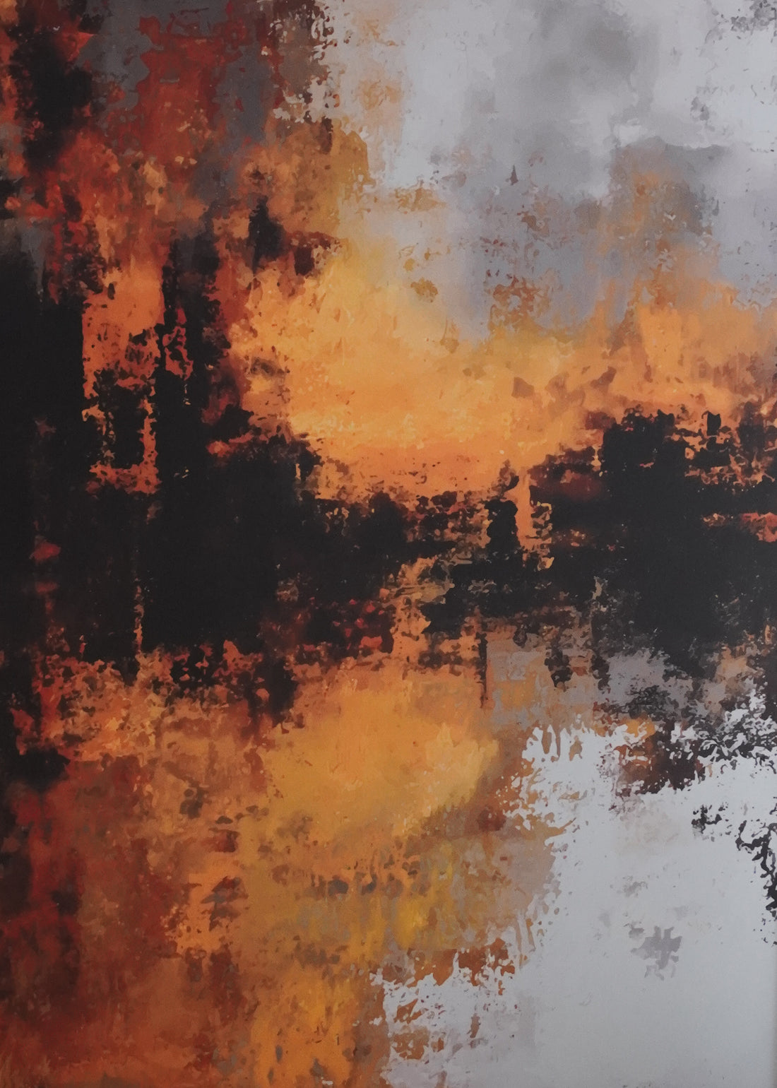 Eruption-1 Panel Abstract Artwork (1)