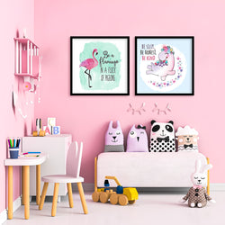 Flamingo Kids Wall Art-2 Panel (1)