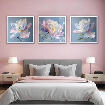Floral Textured HarmFloral Textured Harmony Wall Art-3 panel (1)ony