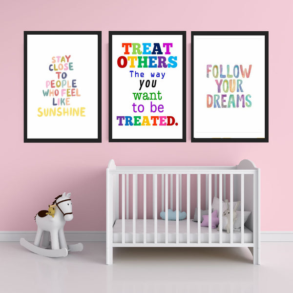 Follow Your Dreams Kids Wall Art-3 Panel