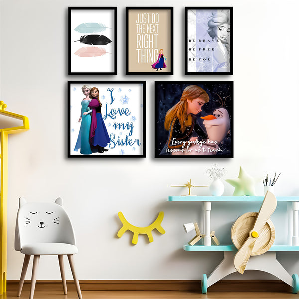 Frozen Theme Kids Wall Art-5 Panel (1)