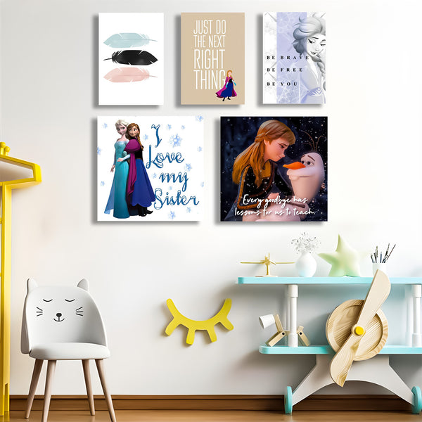 Frozen Theme Kids Wall Art-5 Panel (1)