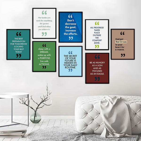 Increase the efforts inspirational wall art-8 panel