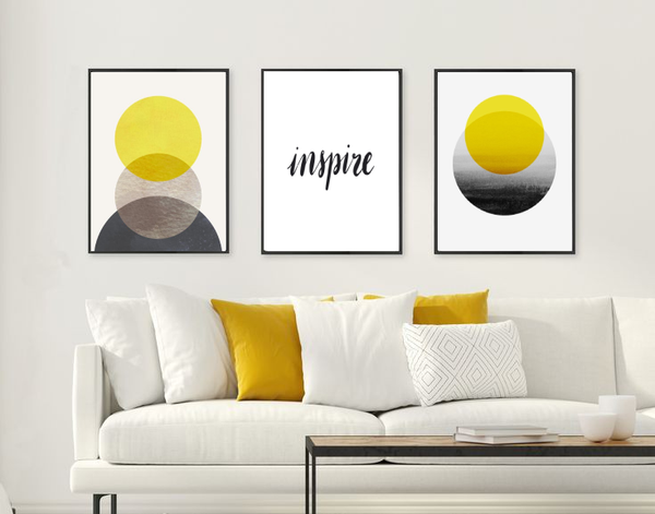 Inspire Modern Minimal Wall Art-3 Panel