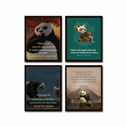 Kungfu Panda Quotes Wall Art-4 Pannel