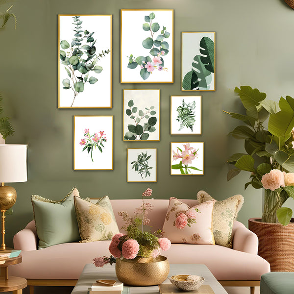 Leafy Delights Wall Art-8 Panel