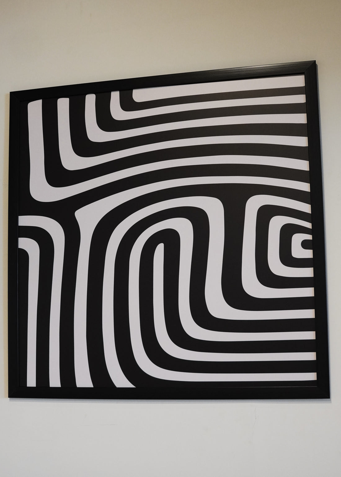 Maze Noir-1 Panel Modern Abstract Artwork