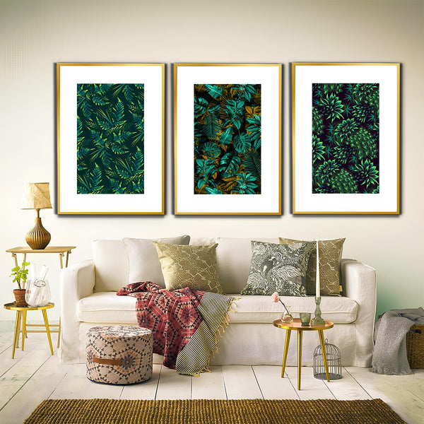 Monstera Tropical Natural Beauty Wall Art-3 Panel