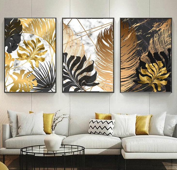 Monstera Tropical Treasure Wall Art-3 Panel