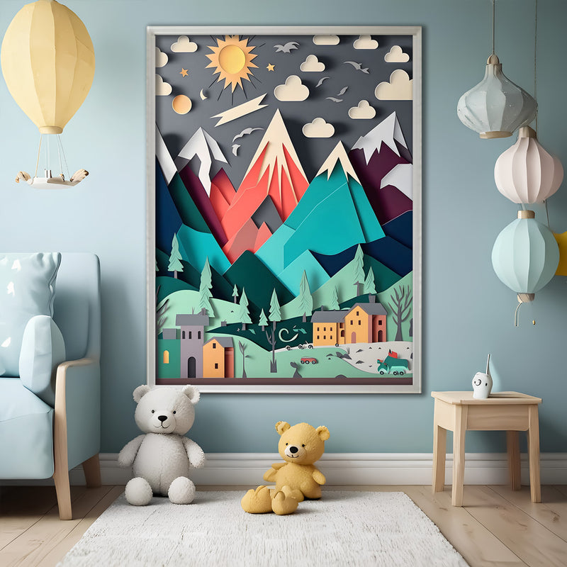 Mountain Kids Nursery Wall Art-1 Panel (1)