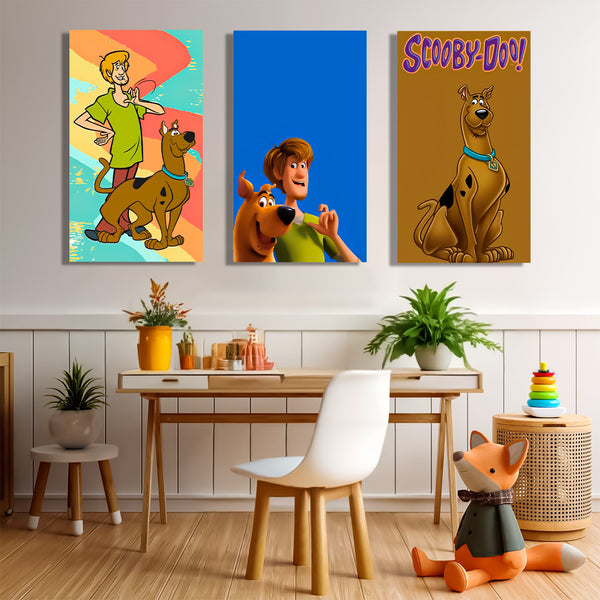 Mystery Solved Scooby Doo Wall Art-3 Panel (1)