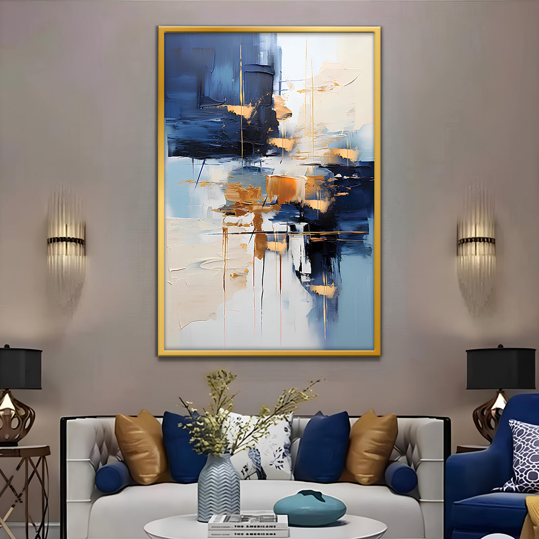 Saffron Skies abstract wall art