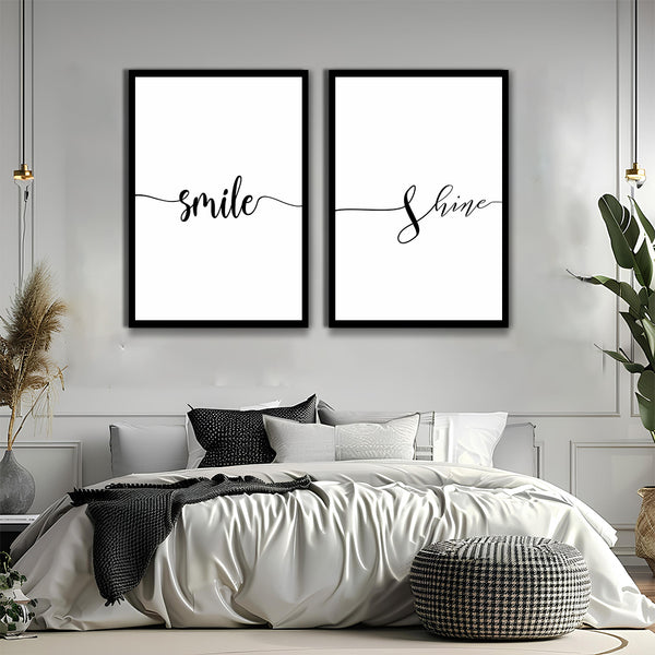 Smile & Shine Wall Art-2 Pannel (1)