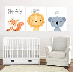 Stay Cheeky Nursery Wall Art-3 Panel