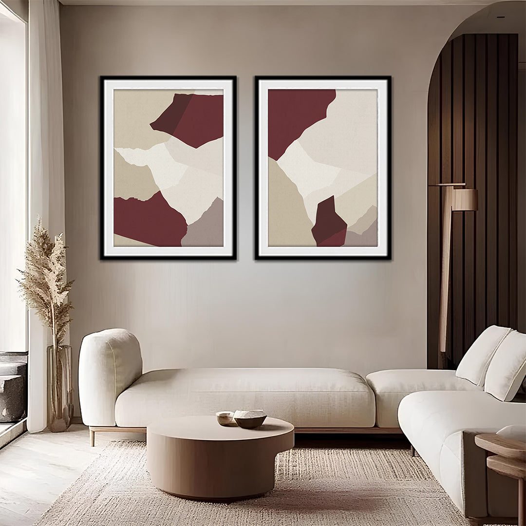 Structured Warmth-2 Panel Wall Art