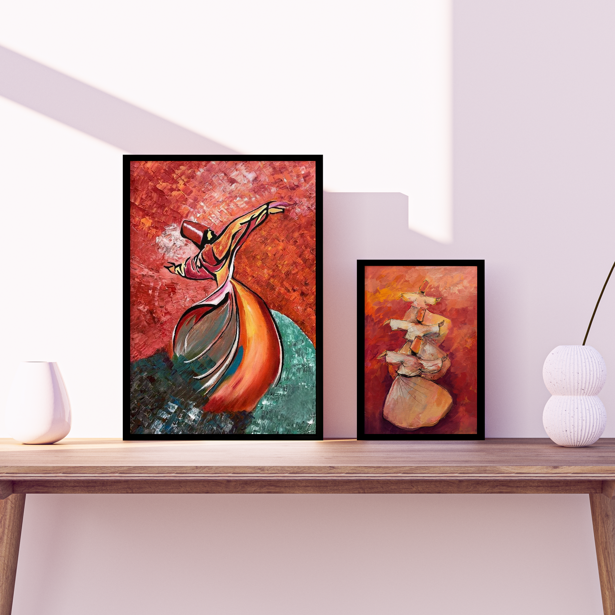 Unity In Motion Sufism Wall Art-2 Pannel (1)