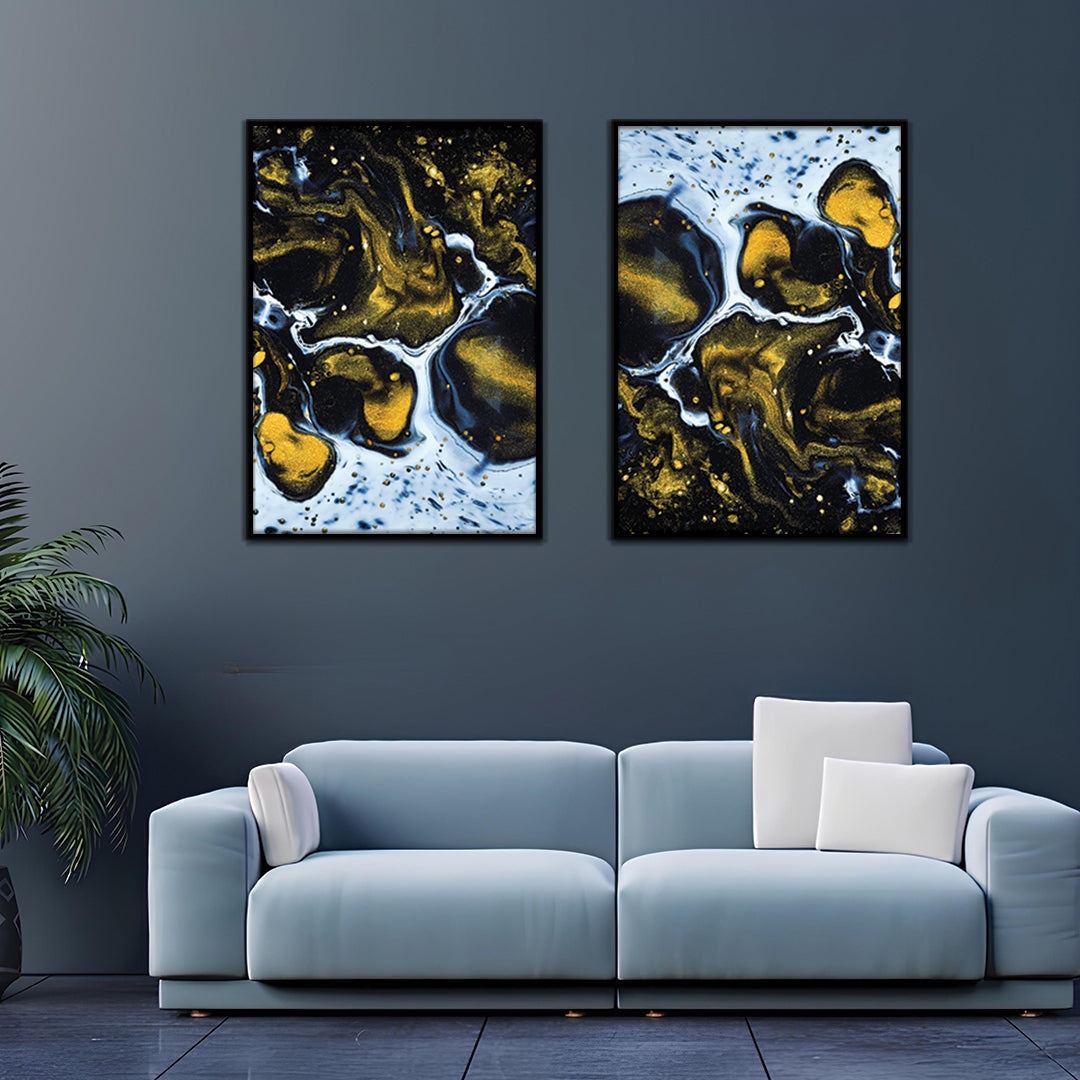 Warm Grit-2 Panel Wall Art