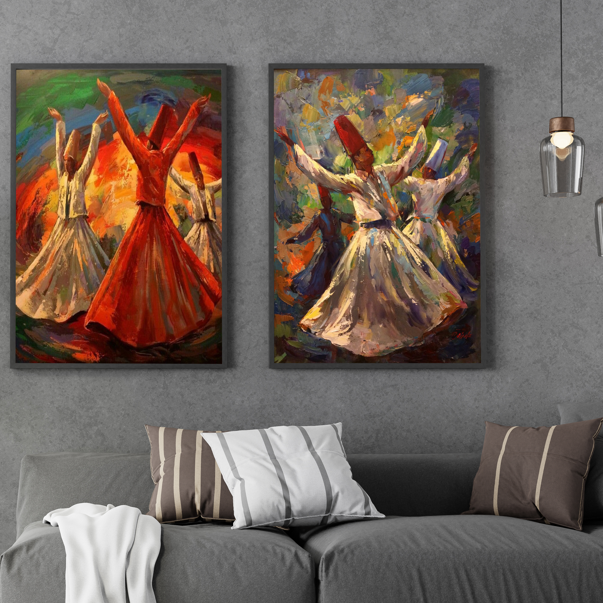Whirlwind Of Spirit Sufism Wall Art-2 Pannel (1)