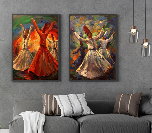 Whirlwind Of Spirit Sufism Wall Art-2 Pannel (1)