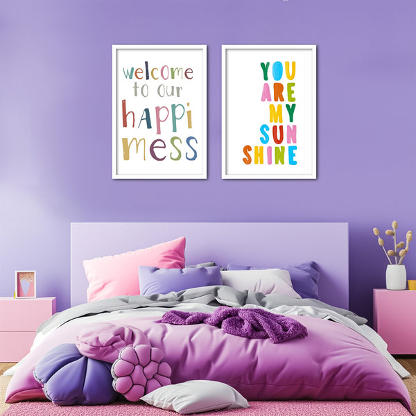 You Are My Sunshine Kids Wall Art-2 Panel